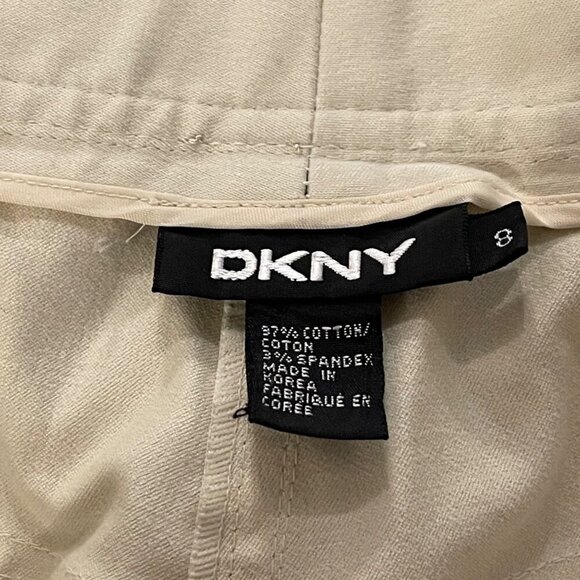 DKNY Women's  Pleated Ankle Trousers Size 8 Cream - Picture 7 of 11